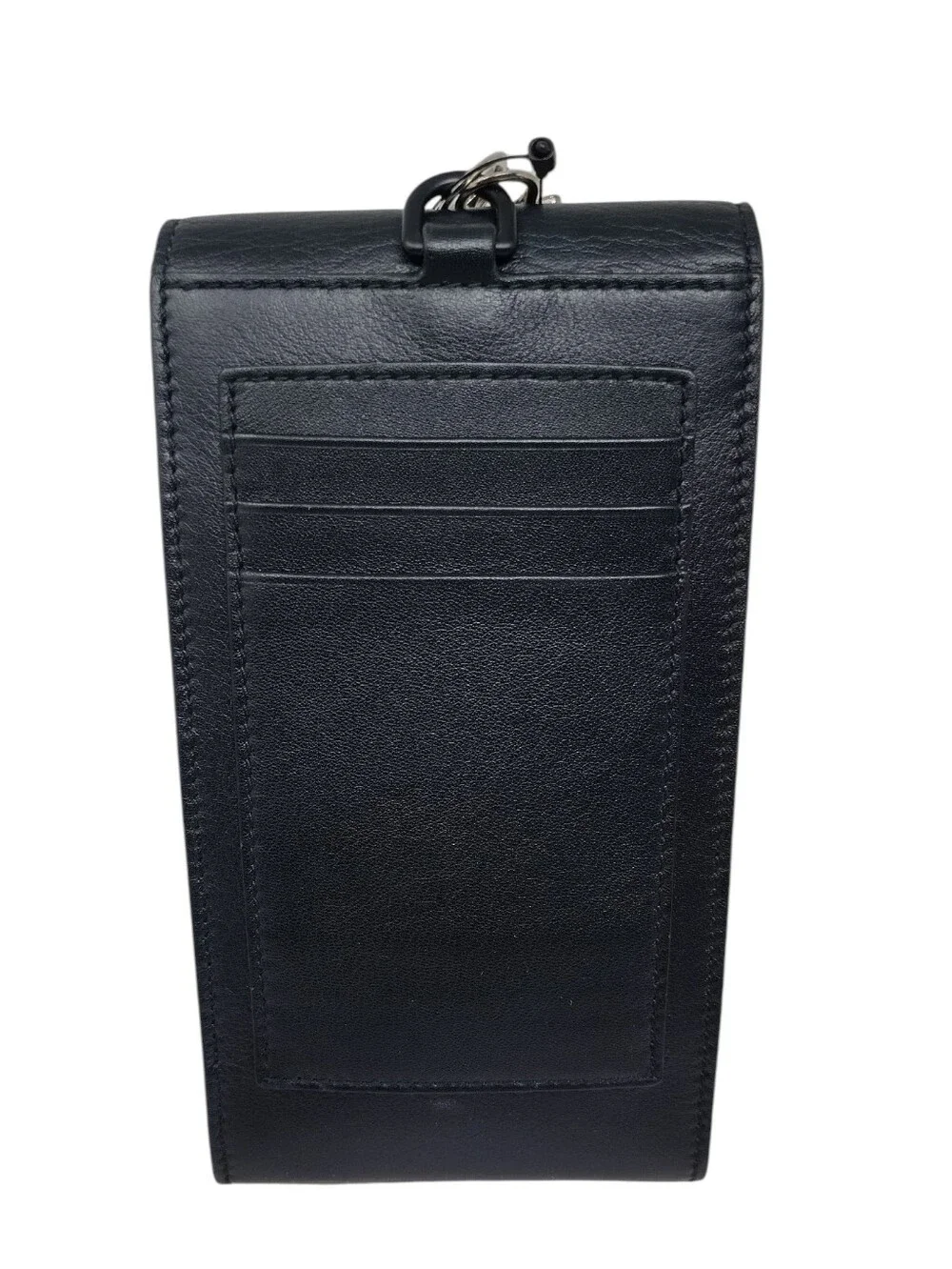 Alexander McQUEEN Valentines Capsule Collection Black Leather Heart Phone Pouch